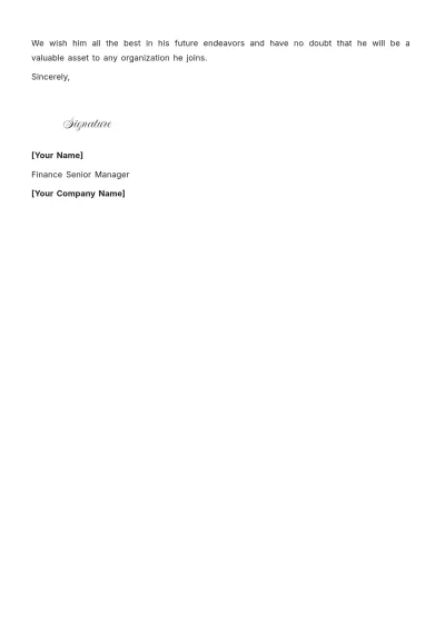 Free Junior Accountant Experience Letter Template to Edit Online