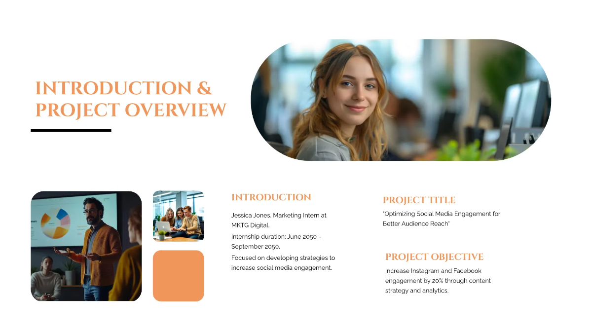 Free Internship Project Presentation Template to Edit Online