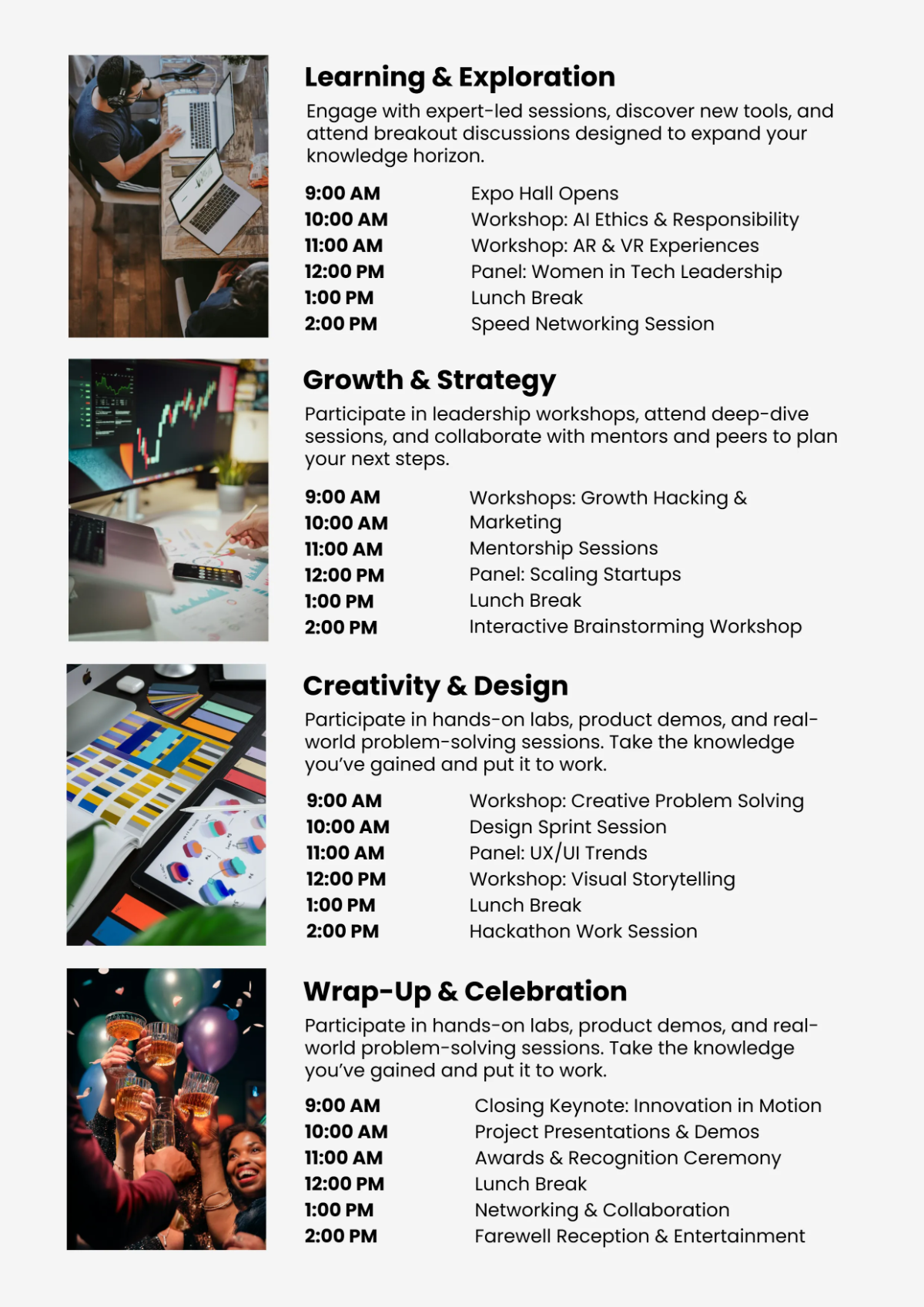 Free Colorful Itinerary Template to Edit Online