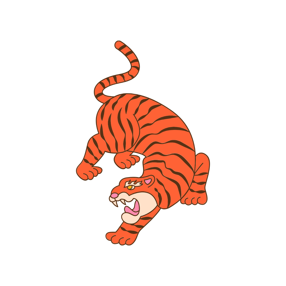 Vintage Tiger Clipart - Edit Online | Template.net