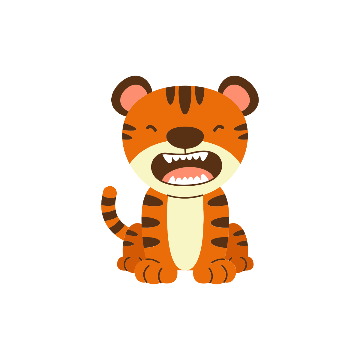 Roaring Tiger Clipart