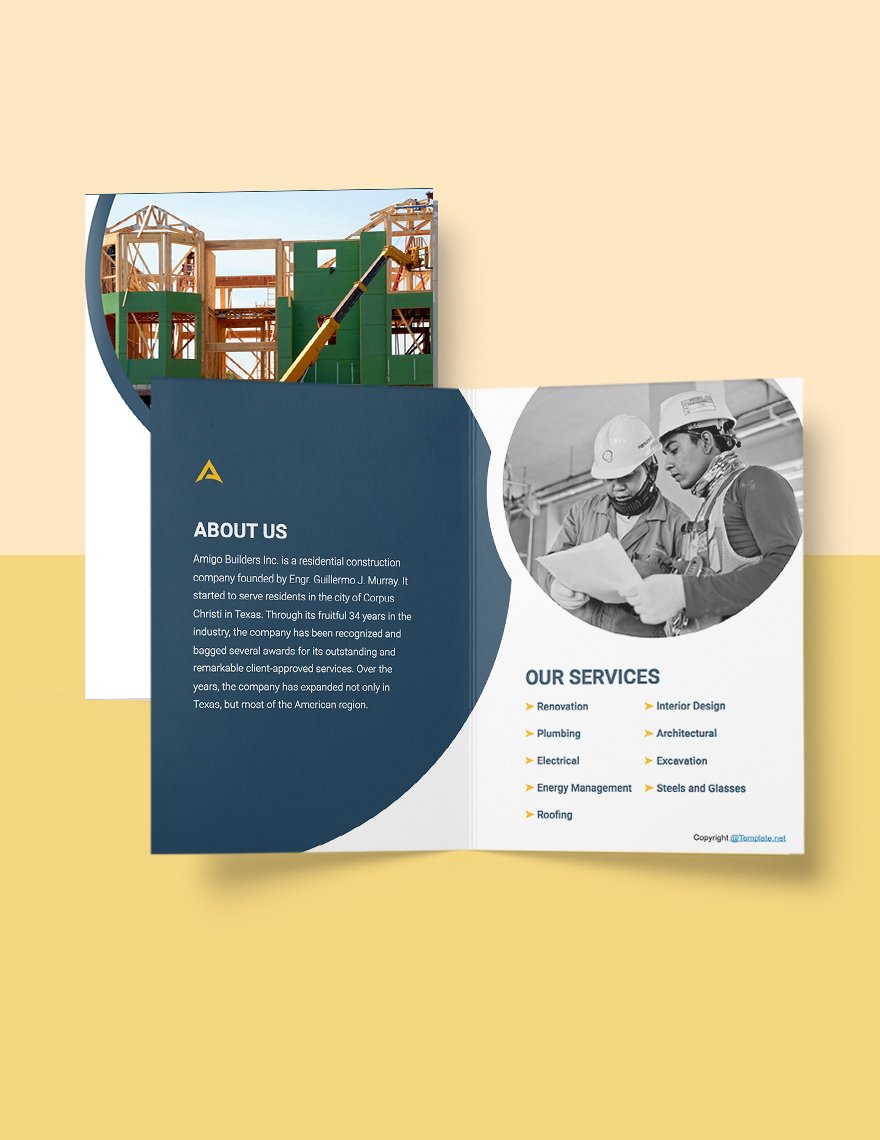 Residential construction BiFold Brochure Sample