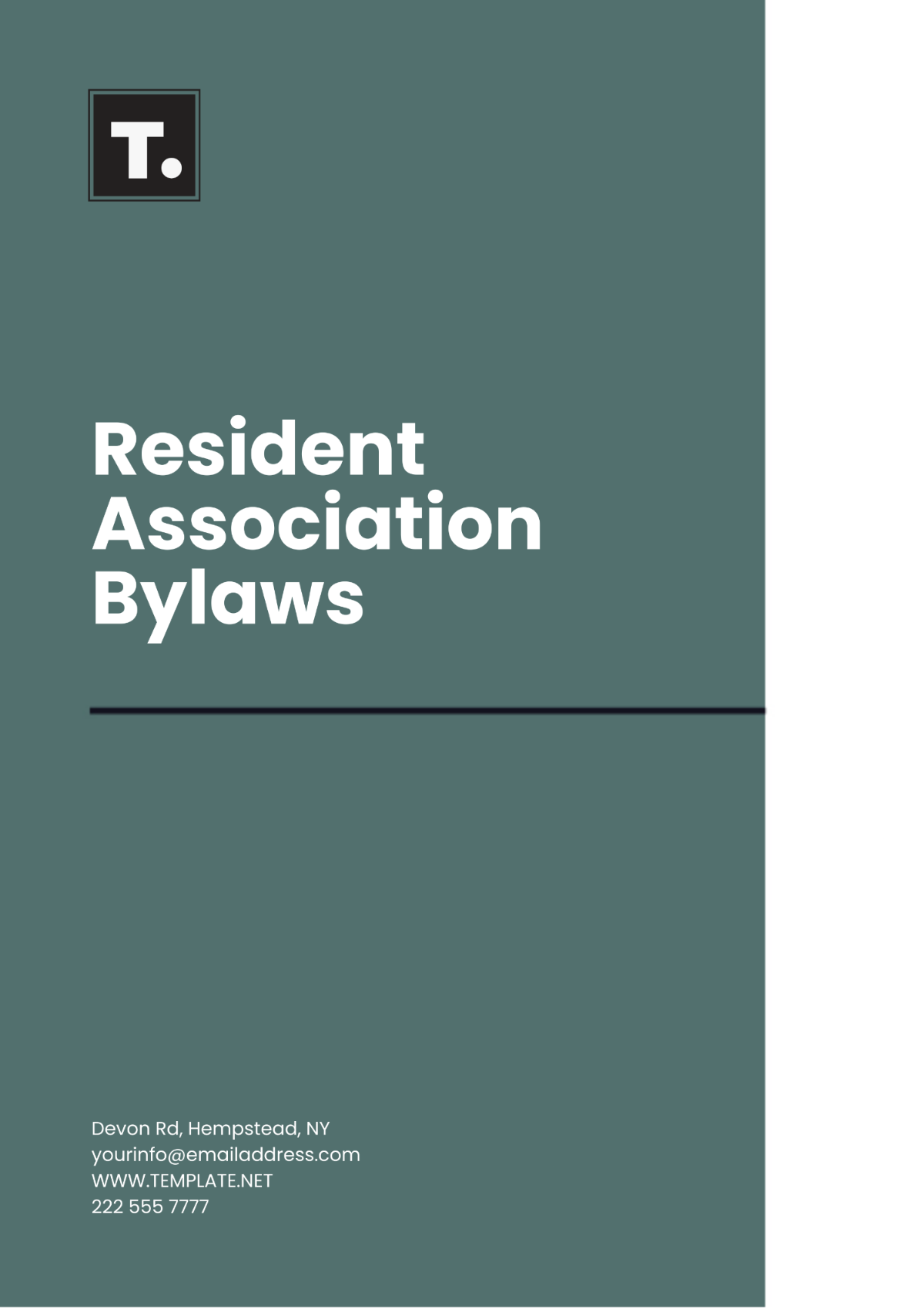 Resident Association Bylaws Template