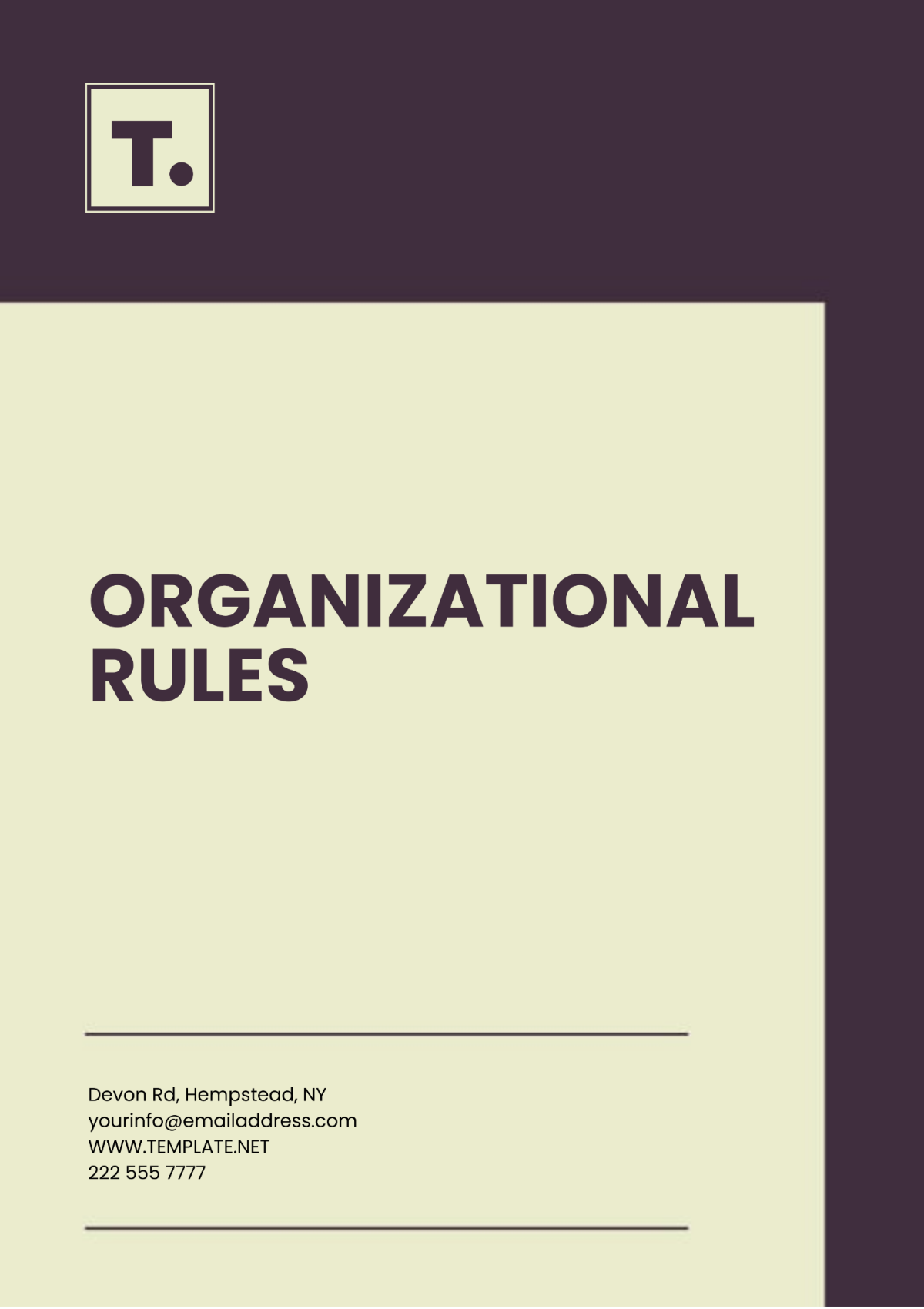 Organizational Rules Template