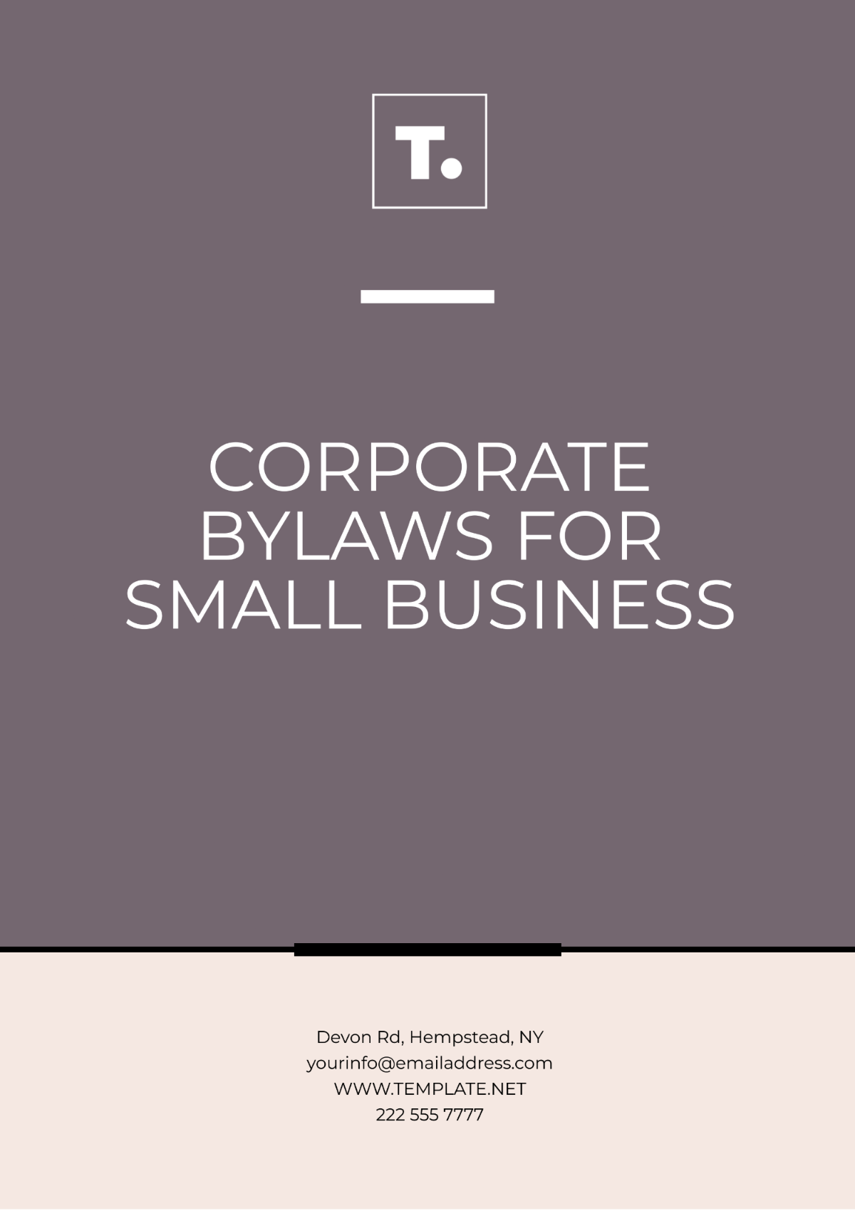 Corporate Bylaws Template for Small Business