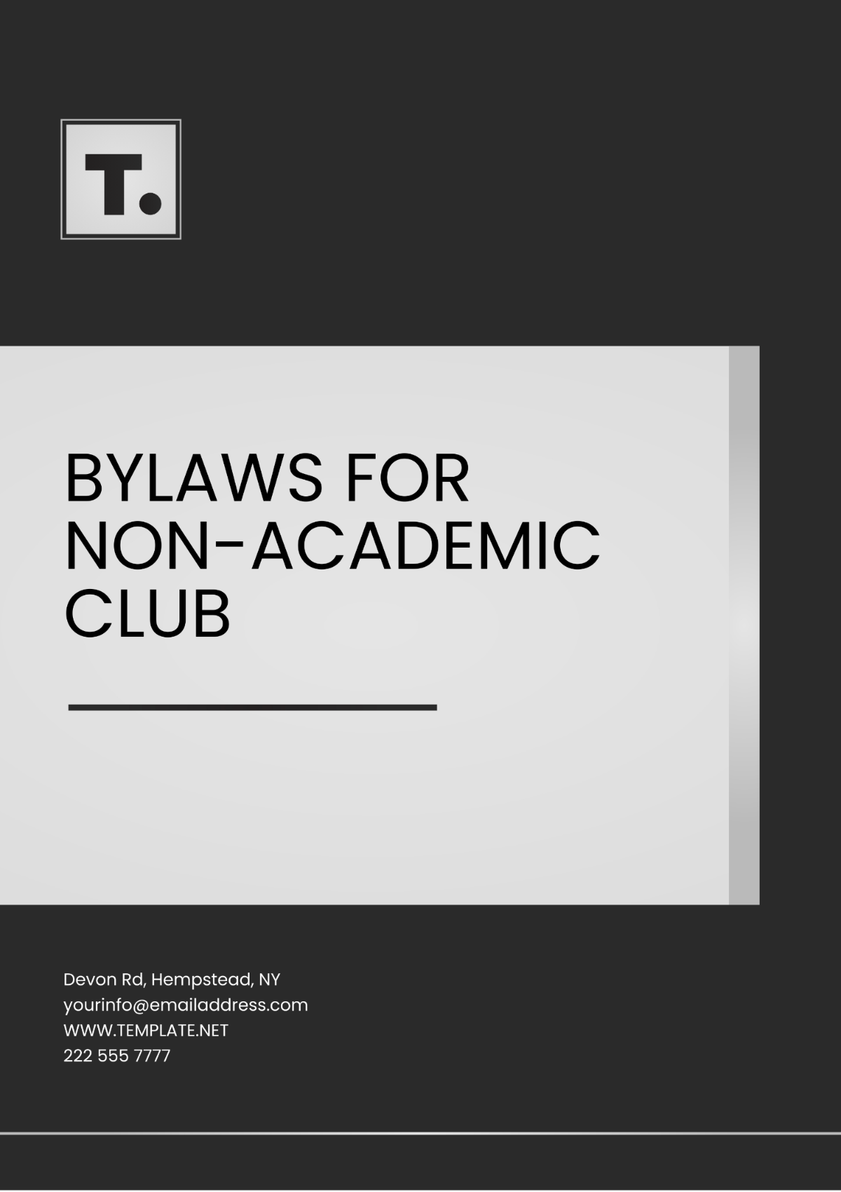 Bylaws Template for Non-Academic Club