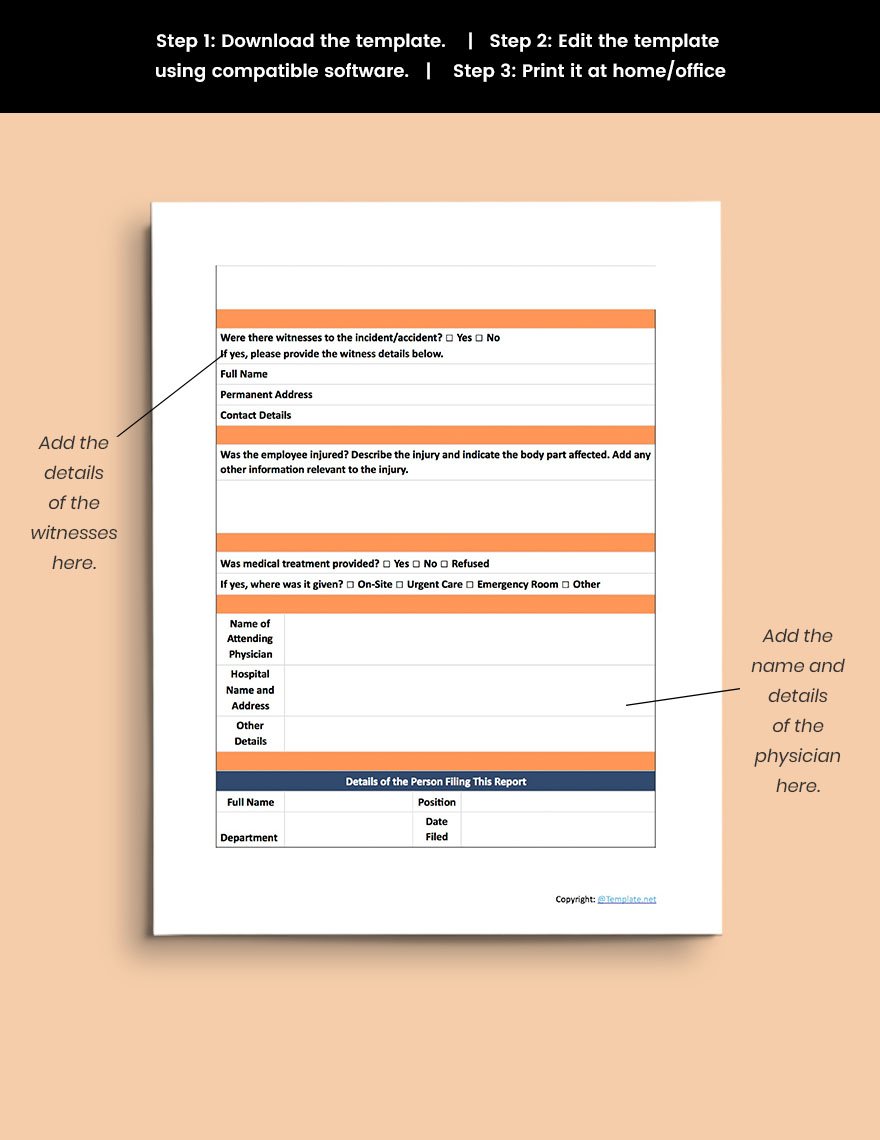 Basic Incident Report Template