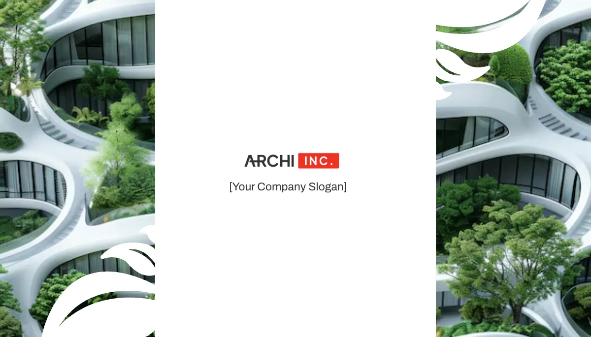 Free Architecture Green Business Card Template to Edit Online