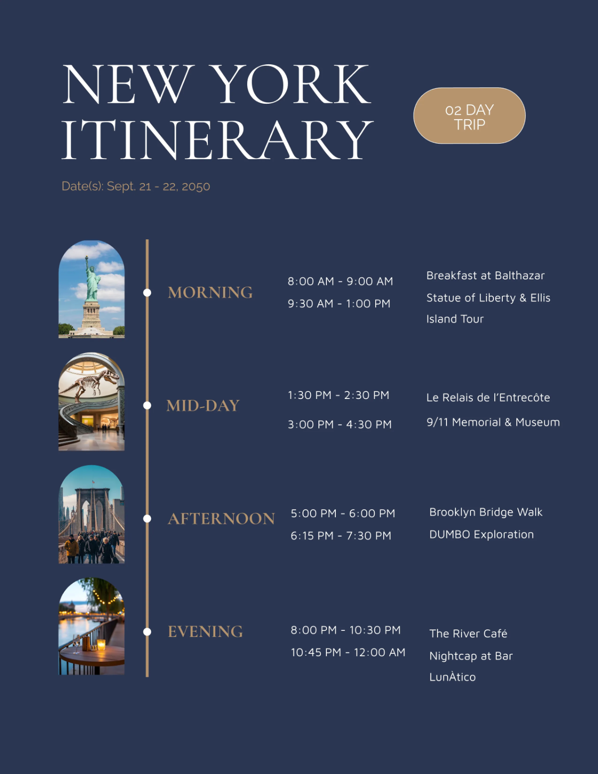 Free Minimalist Itinerary Template to Edit Online
