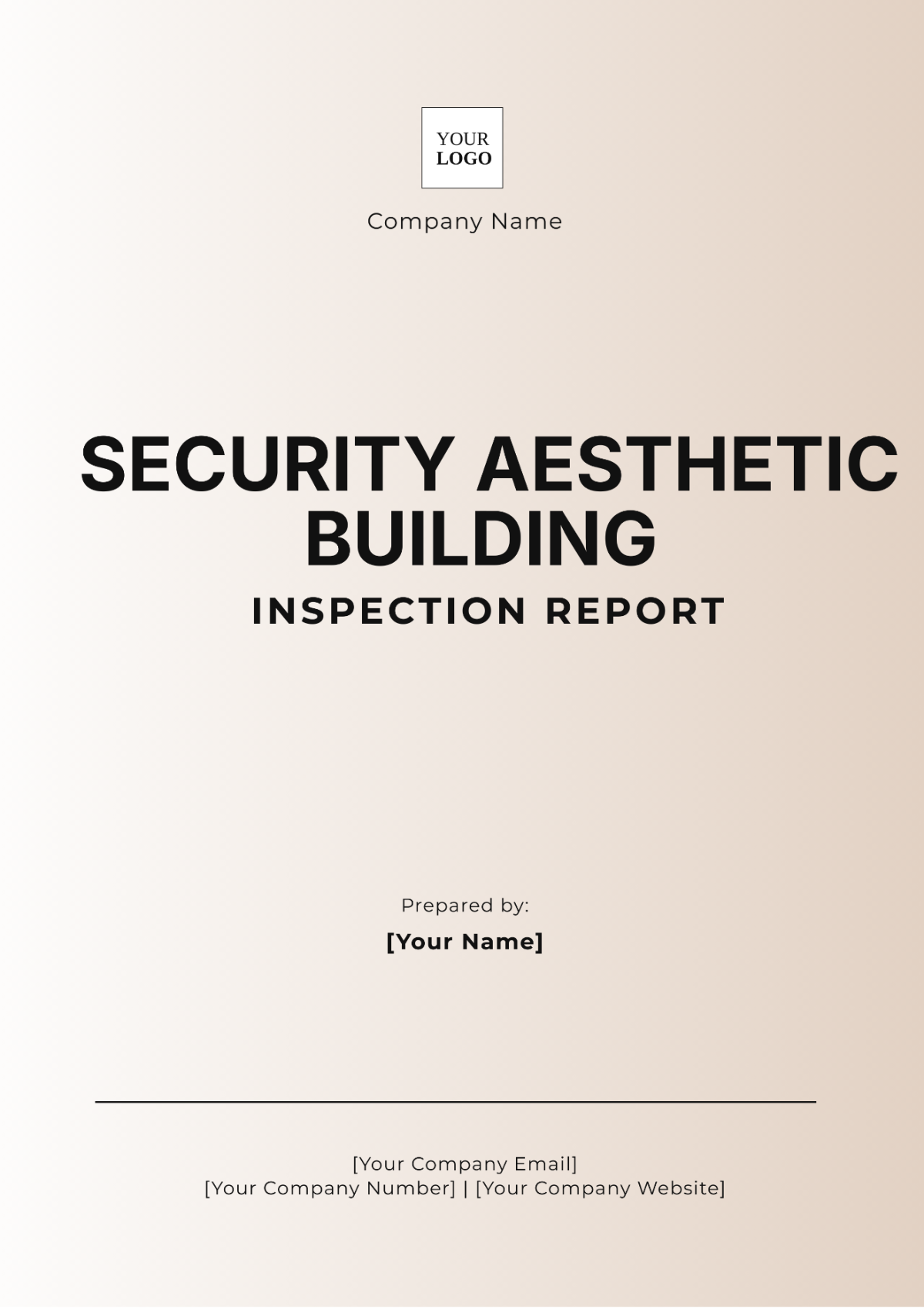 Security Aesthetic Building Inspection Report Template - Edit Online & Download