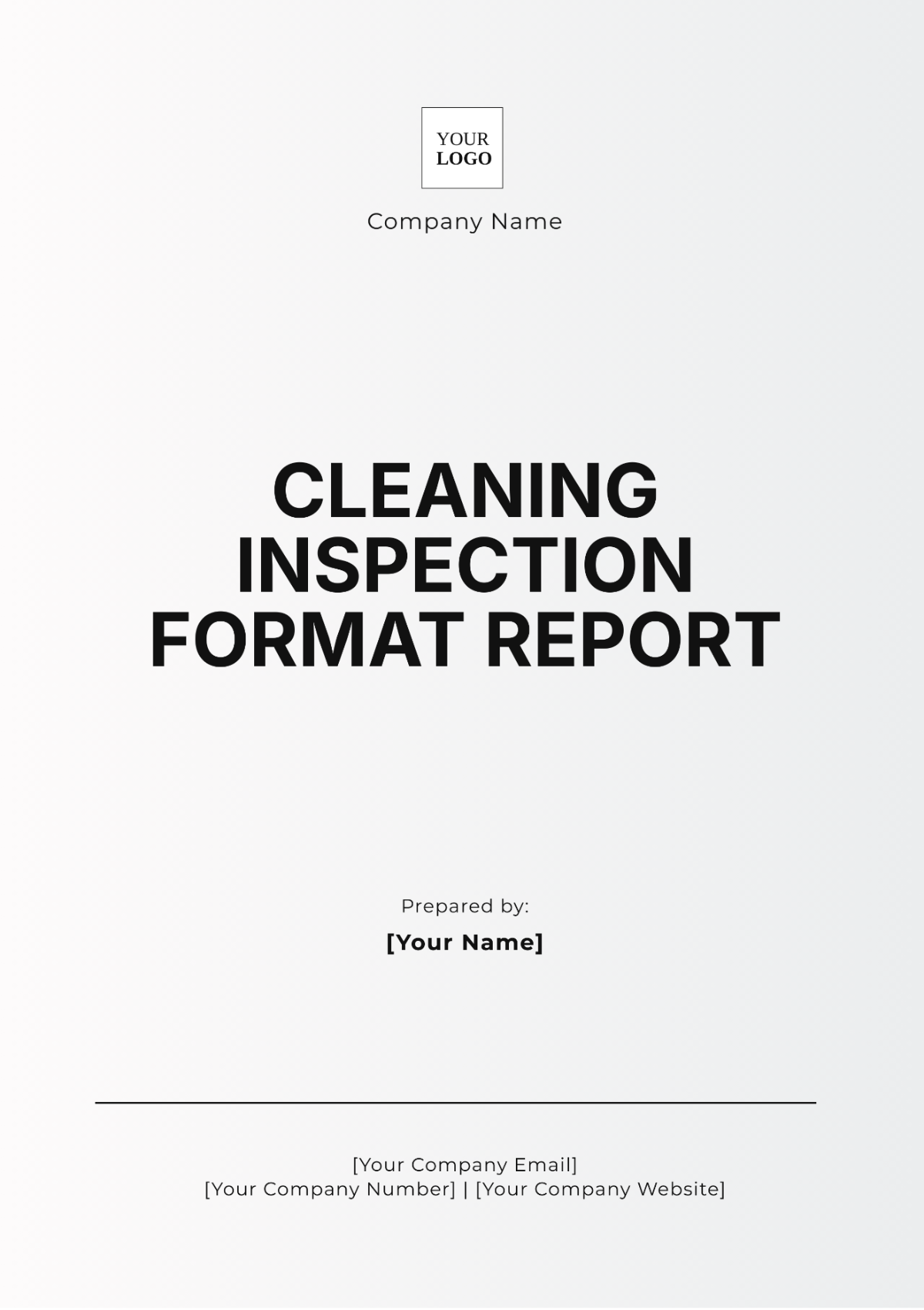 Cleaning Inspection Format Report Template - Edit Online & Download