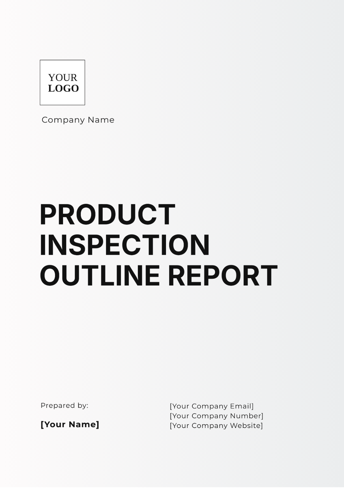 Product Inspection Outline Report Template - Edit Online & Download