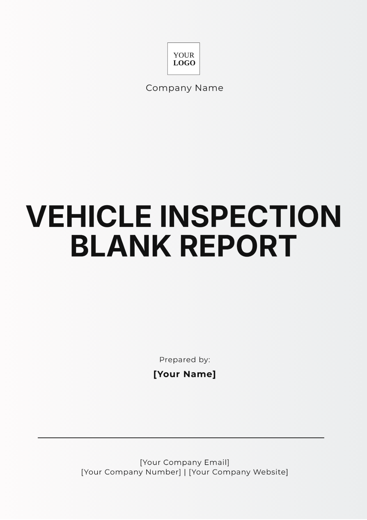 Vehicle Inspection Blank Report Template