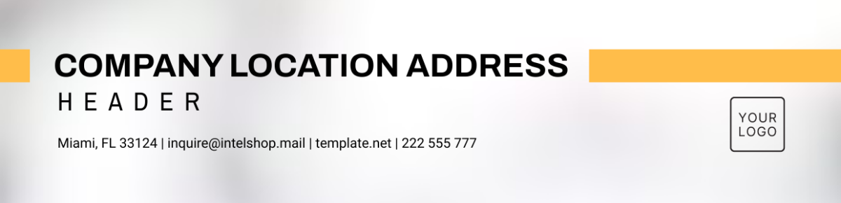 Company Location Address Header