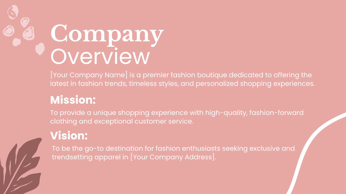 Free Boutique Presentation Template to Edit Online