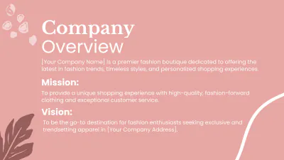 Free Boutique Presentation Template to Edit Online