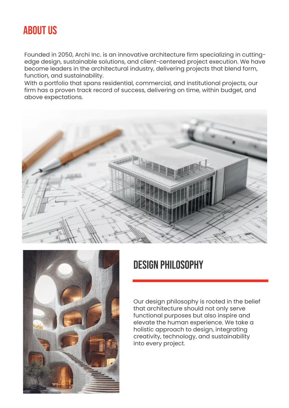 Free Architecture Profile Template to Edit Online