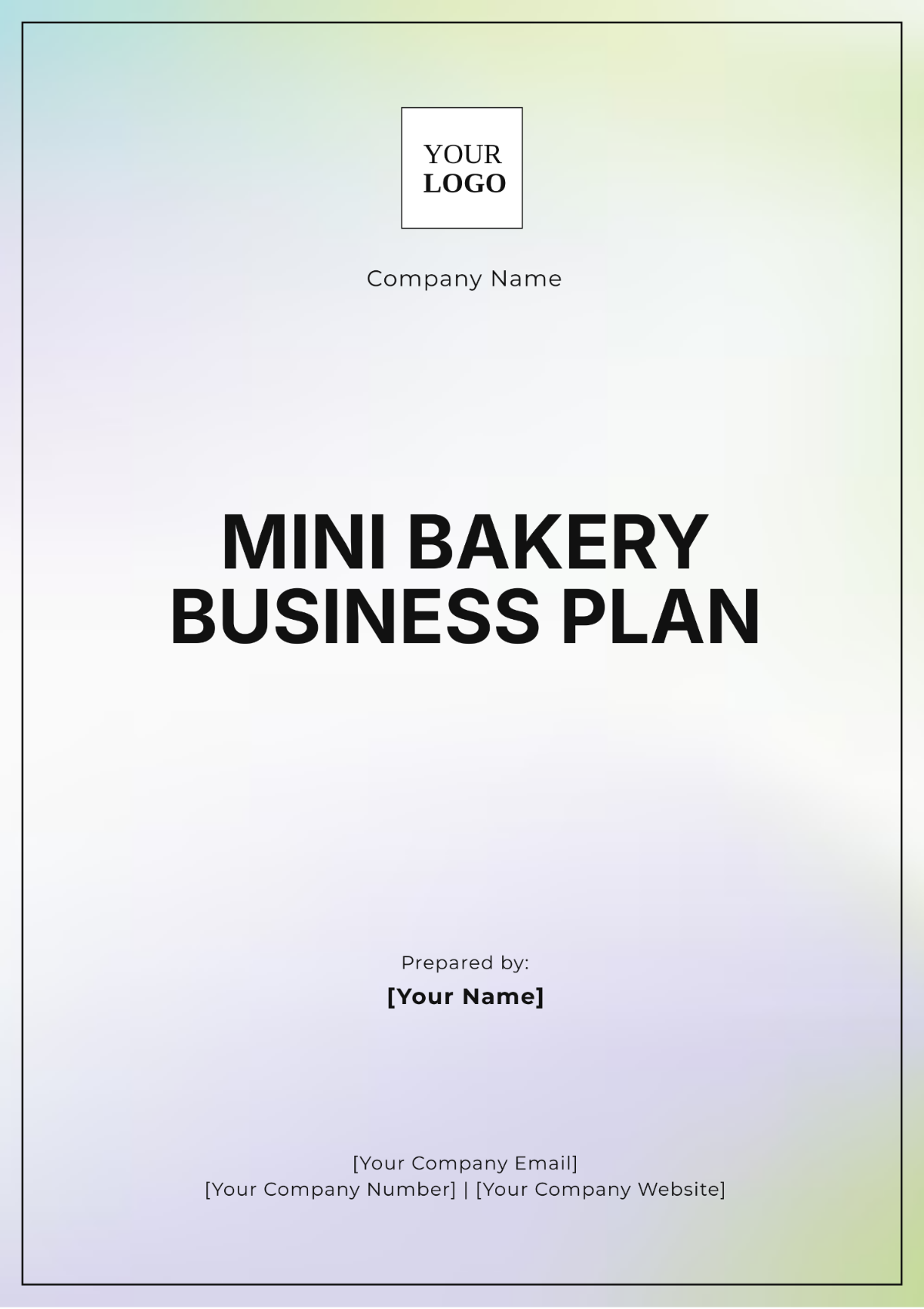 Free Bakery Business Plan Templates Editable And Printable