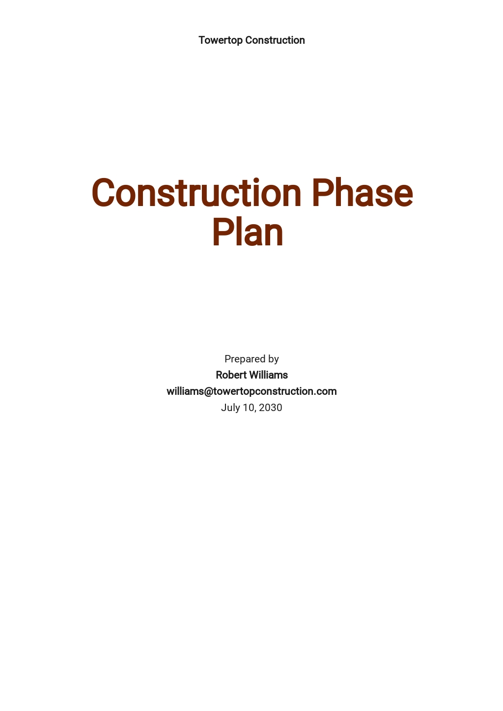 Construction Phase Plan Template, Get your fillable template and ...