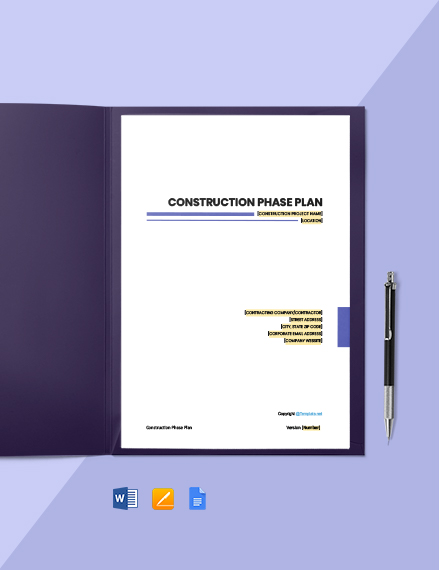 Free Sample Construction Phase Plan Template - Google Docs, Word ...