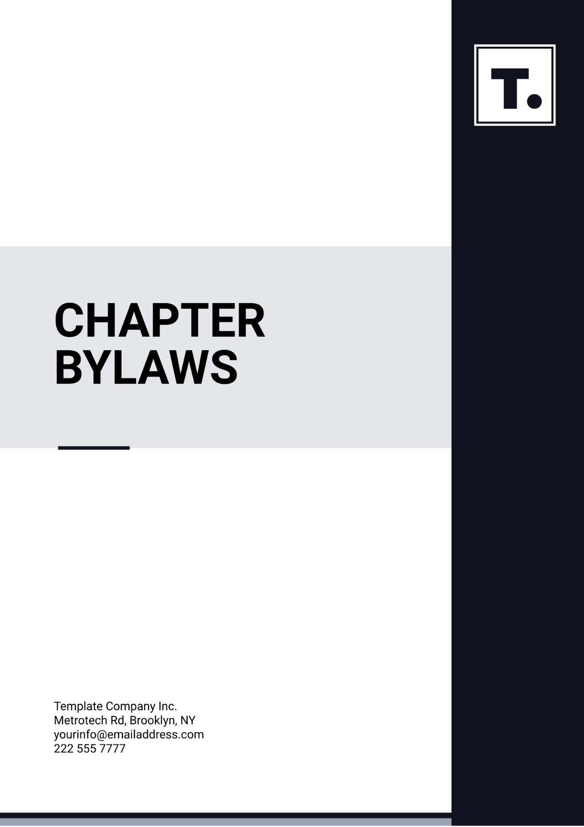 Chapter Bylaws Template