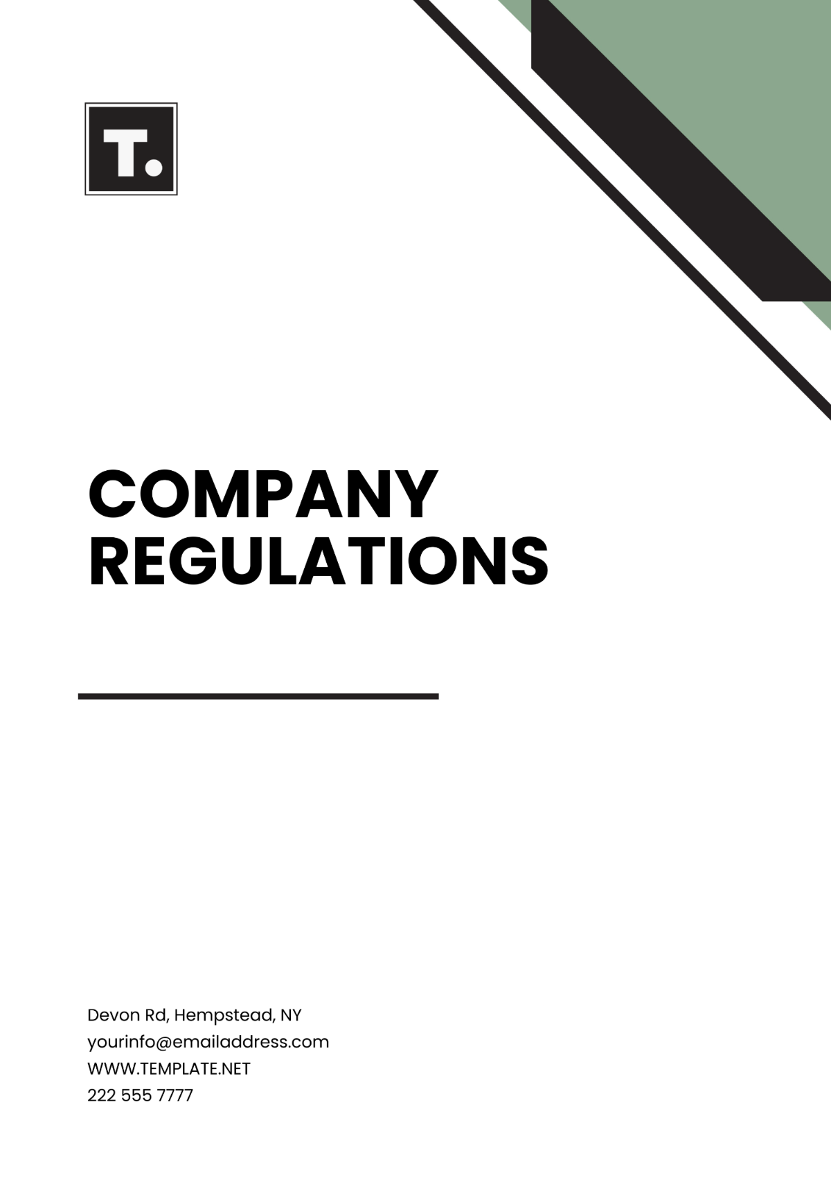 Company Regulations Template