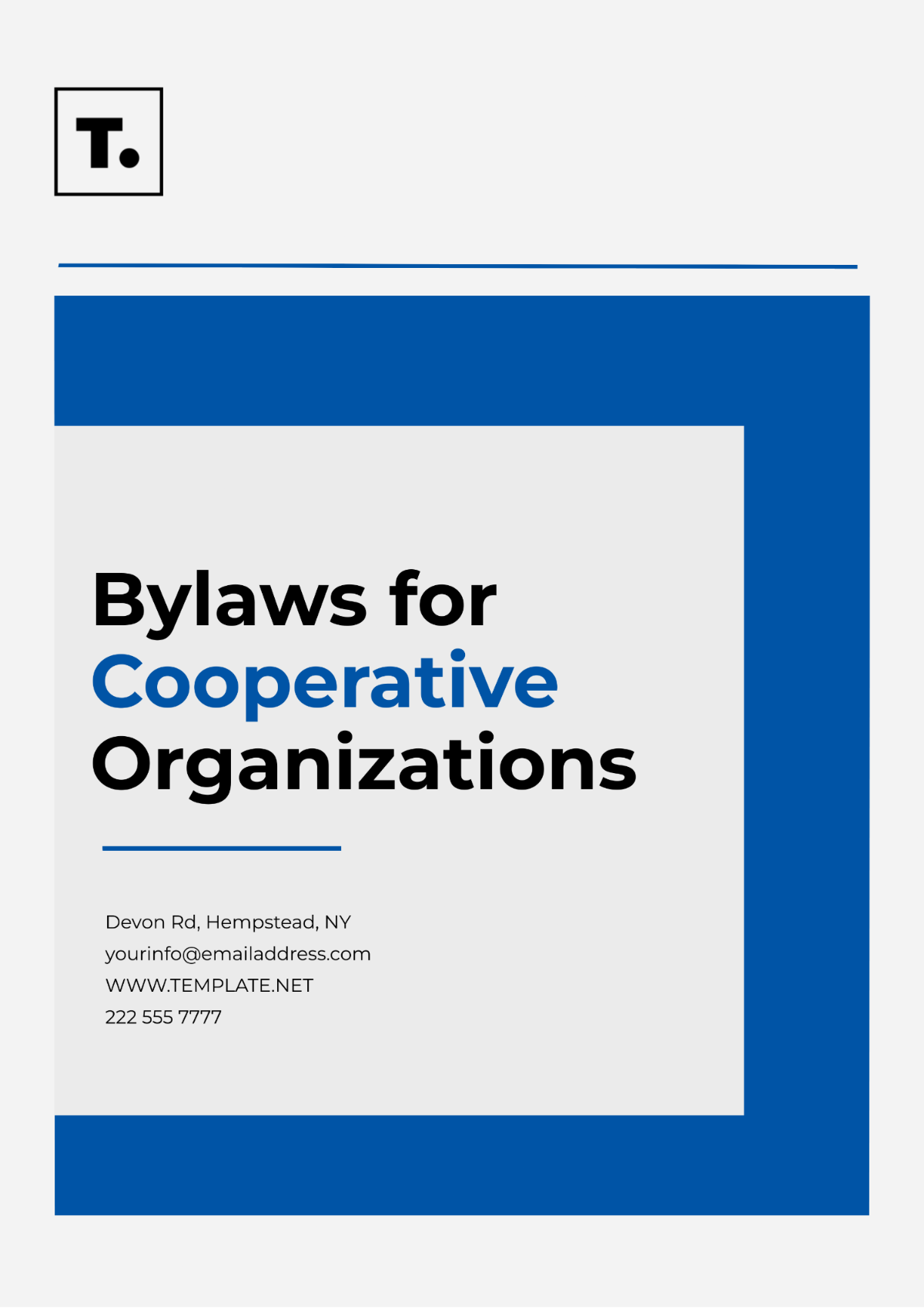 Bylaws Template for Cooperative Organizations