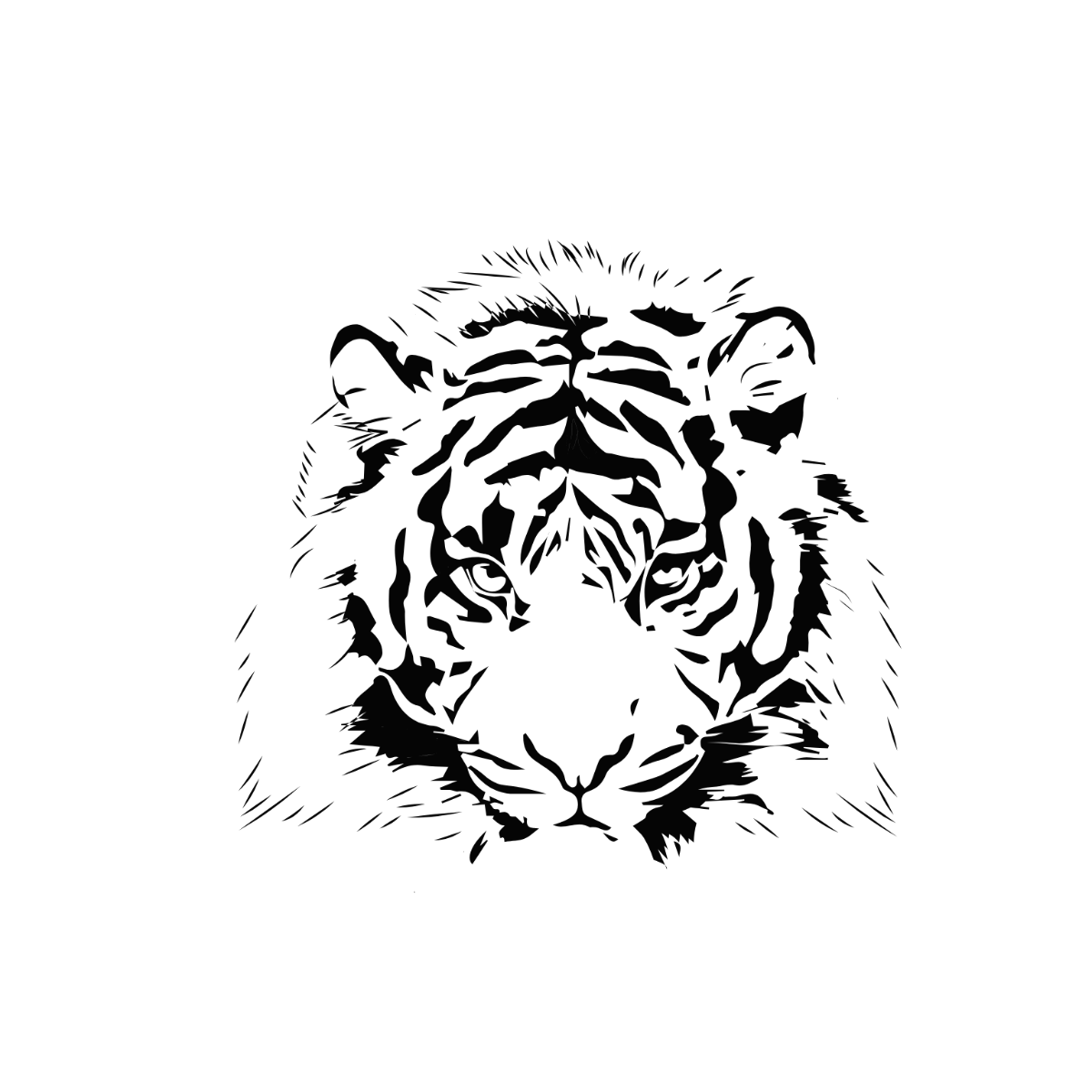 Hand-Drawn Tiger Clipart