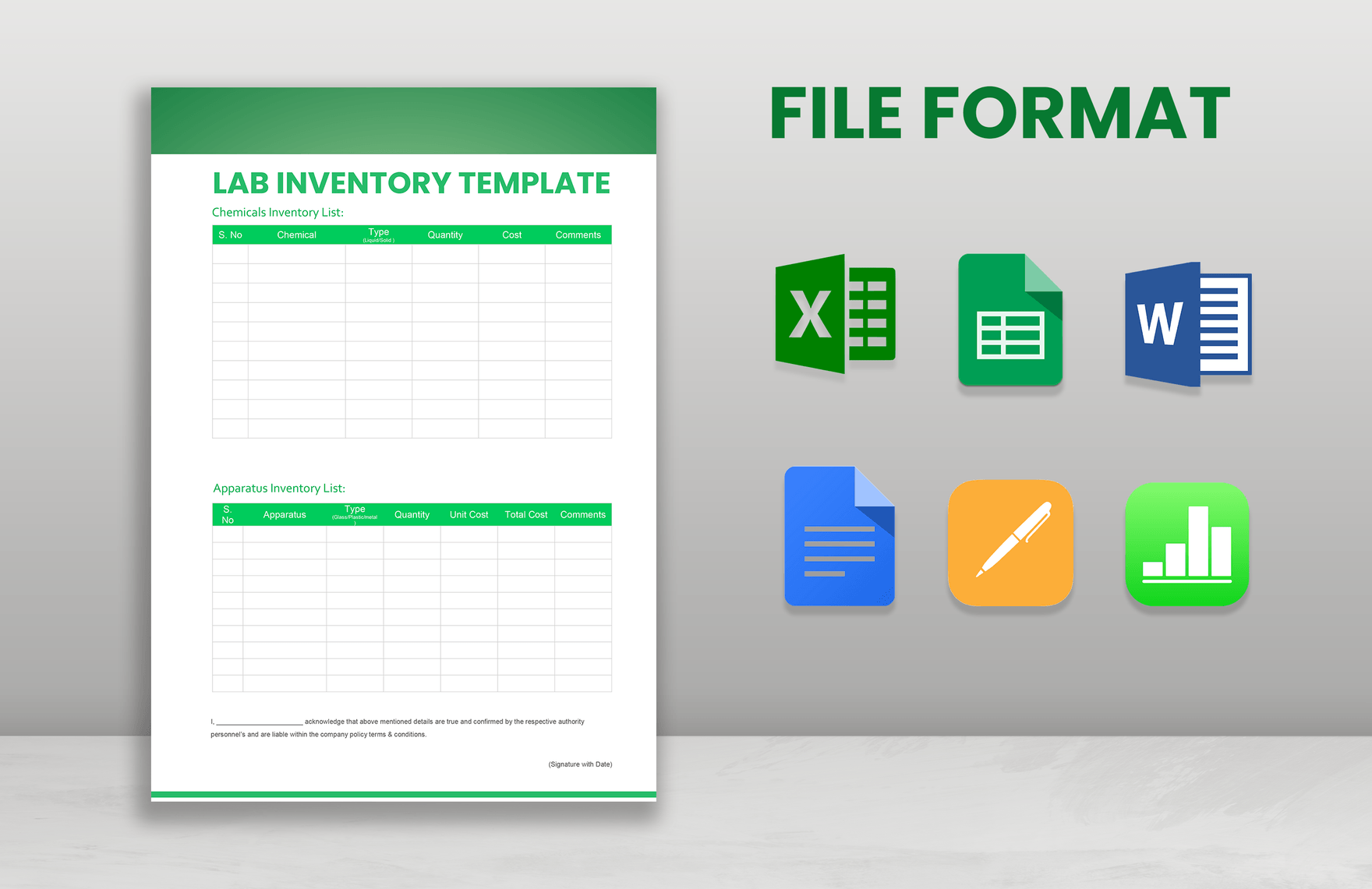 Lab Inventory Template