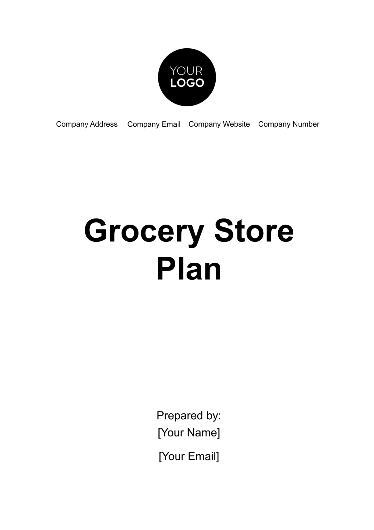 Grocery Store Plan Template