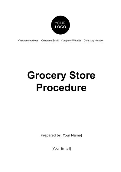 Free Grocery Store Procedure Template to Edit Online