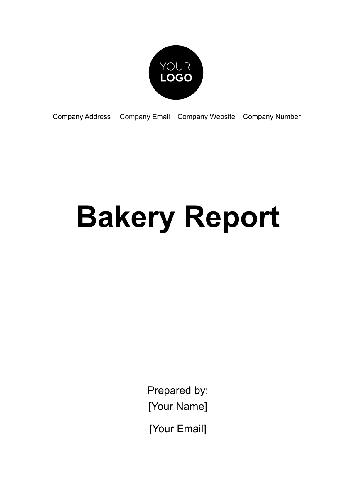 Bakery Report Template