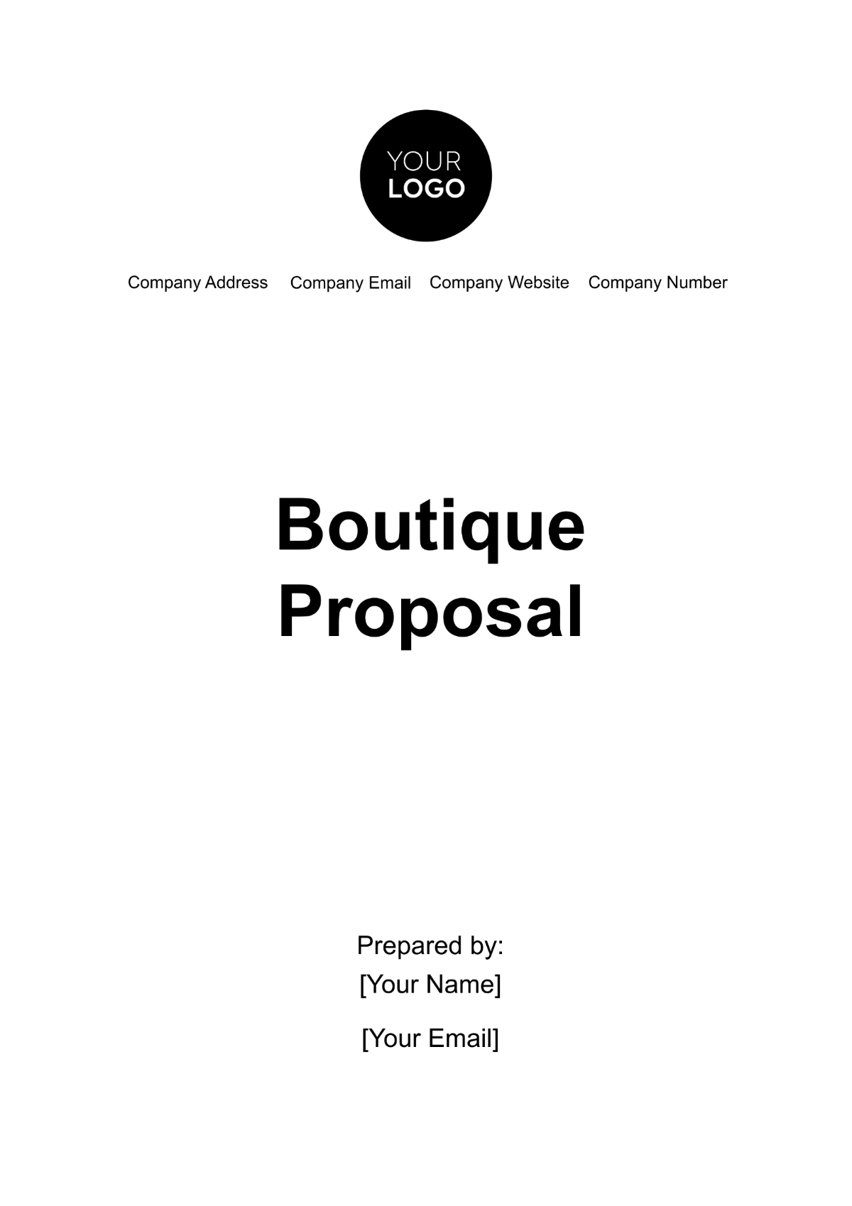 Boutique Proposal Template - Edit Online & Download