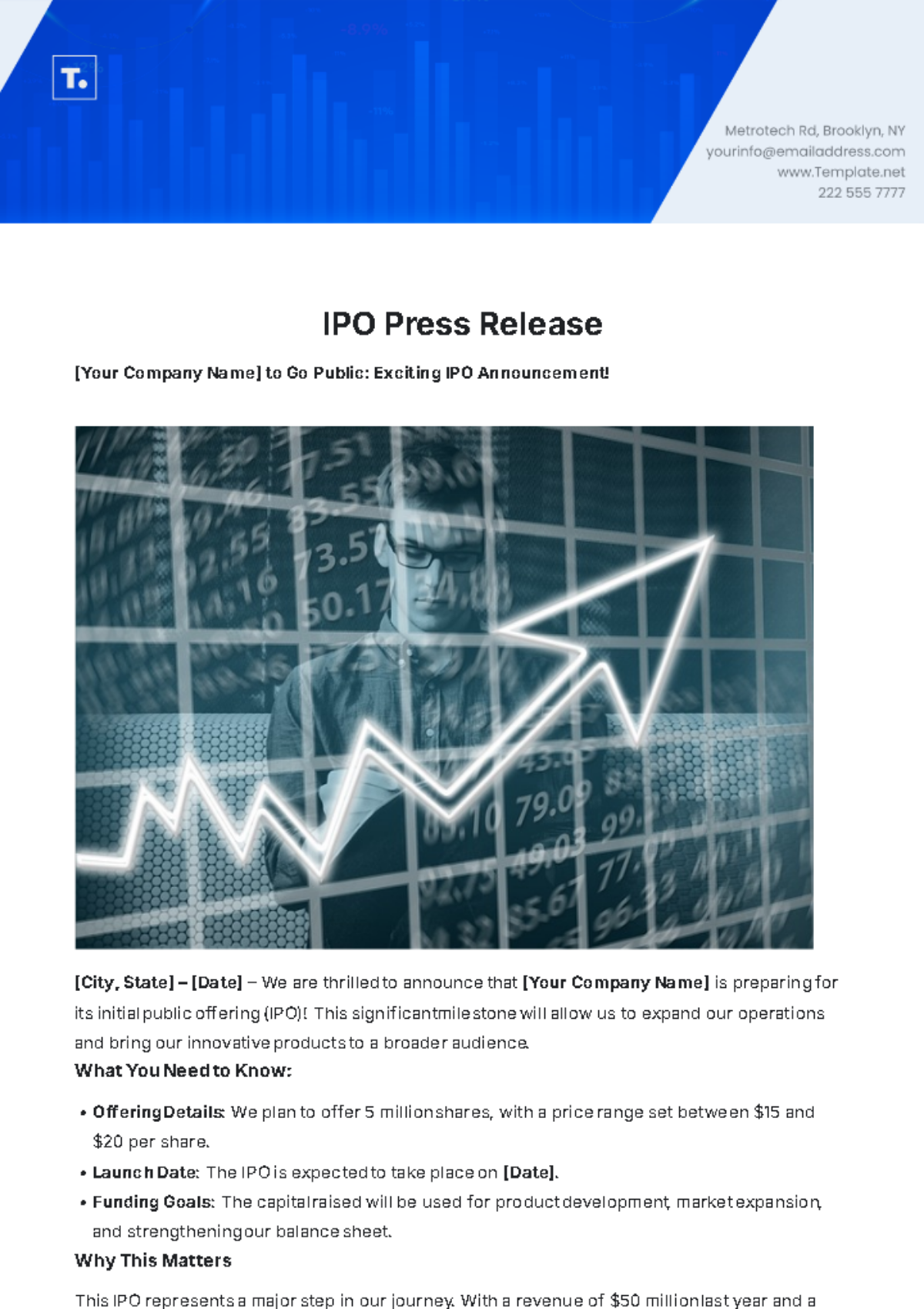 IPO Press Release Template - Edit Online & Download