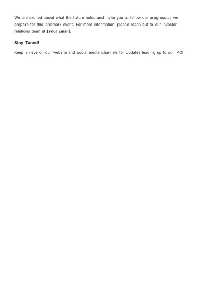 Free IPO Press Release Template to Edit Online