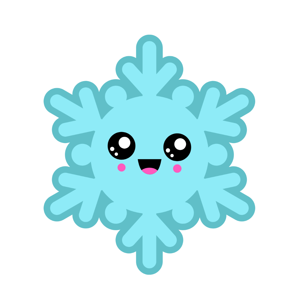 Cute Snowflake Clipart - Edit Online | Template.net