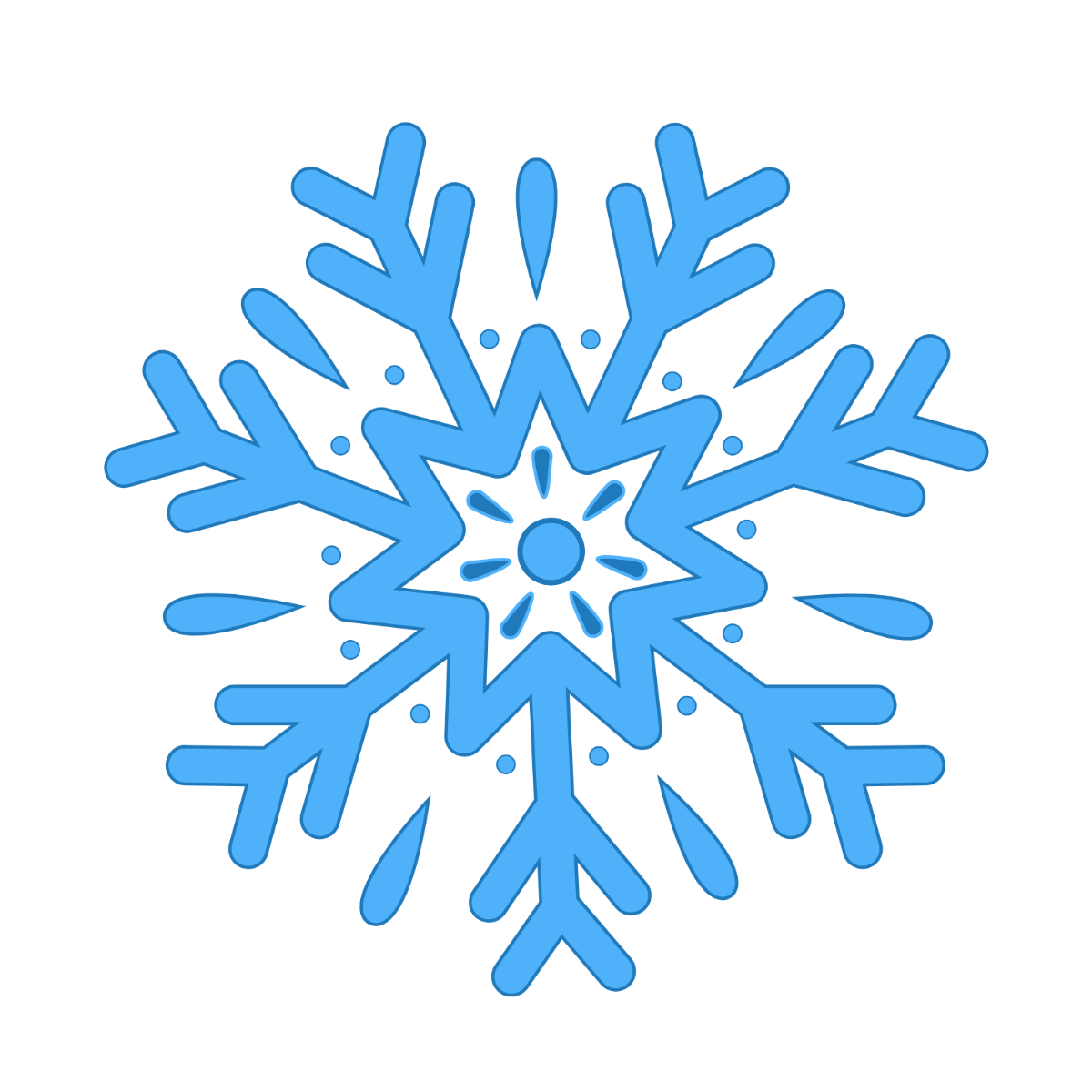 Blue Snowflake Clipart