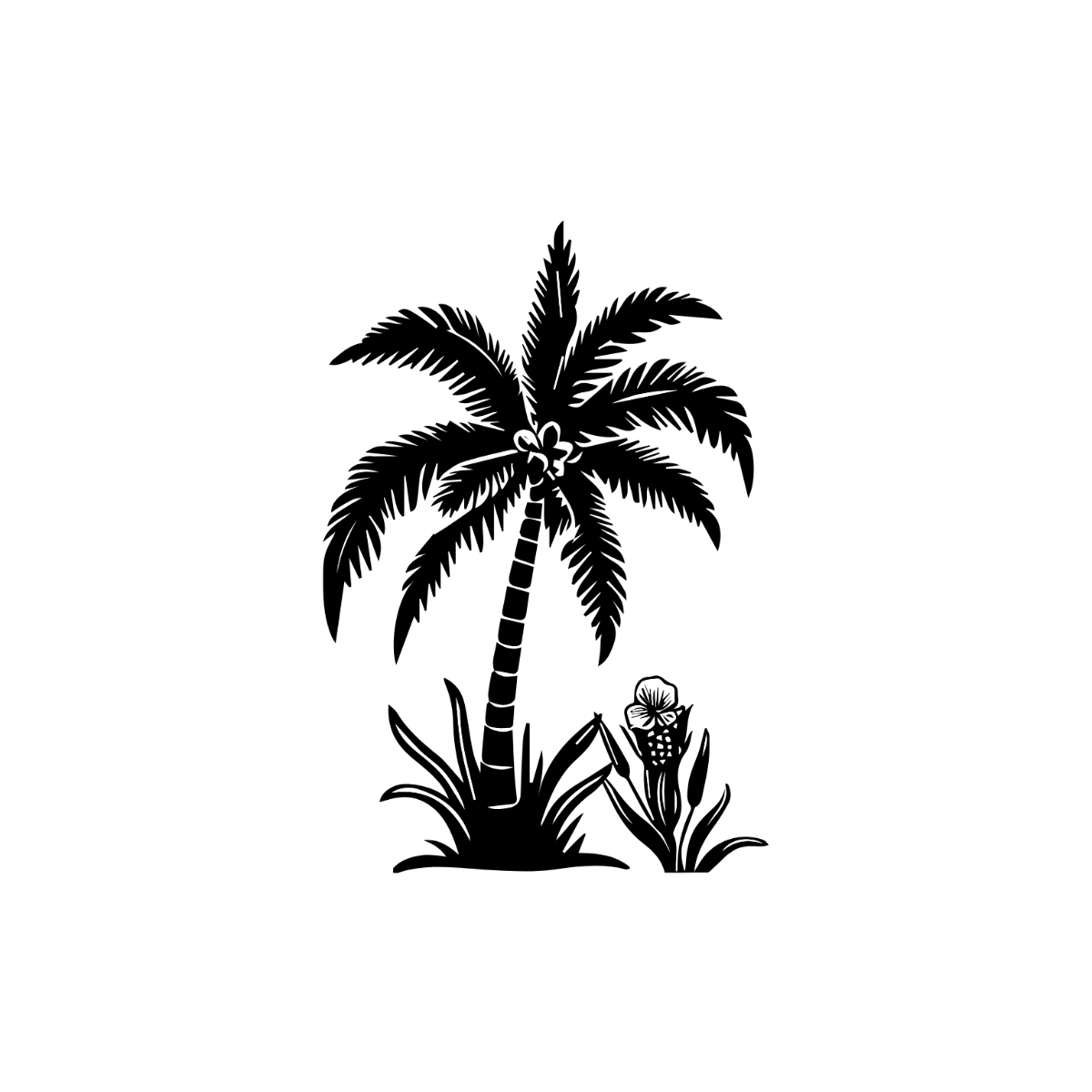 Black & White Tropical Clipart - Edit Online | Template.net