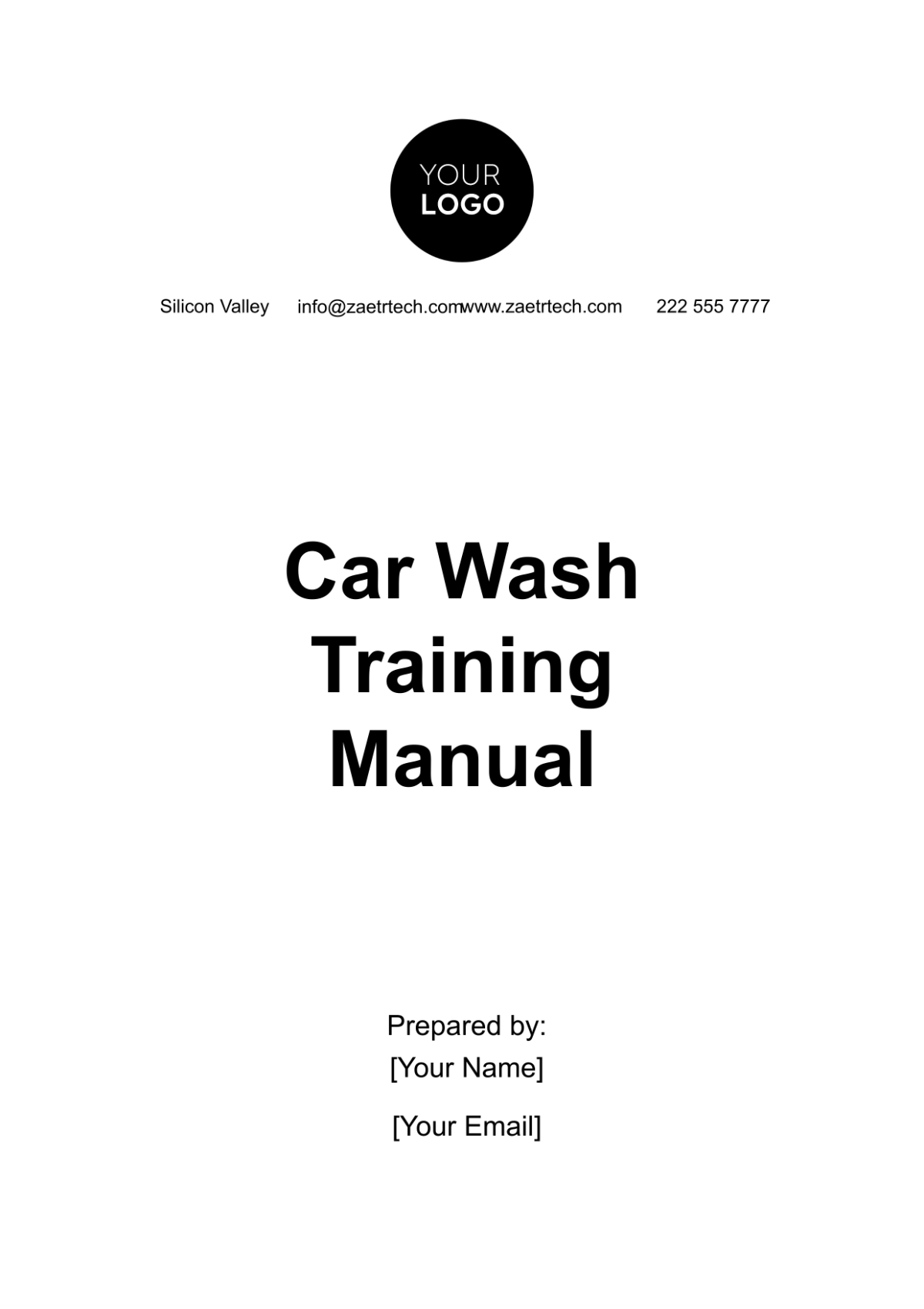 Car Wash Training Manual Template - Edit Online & Download