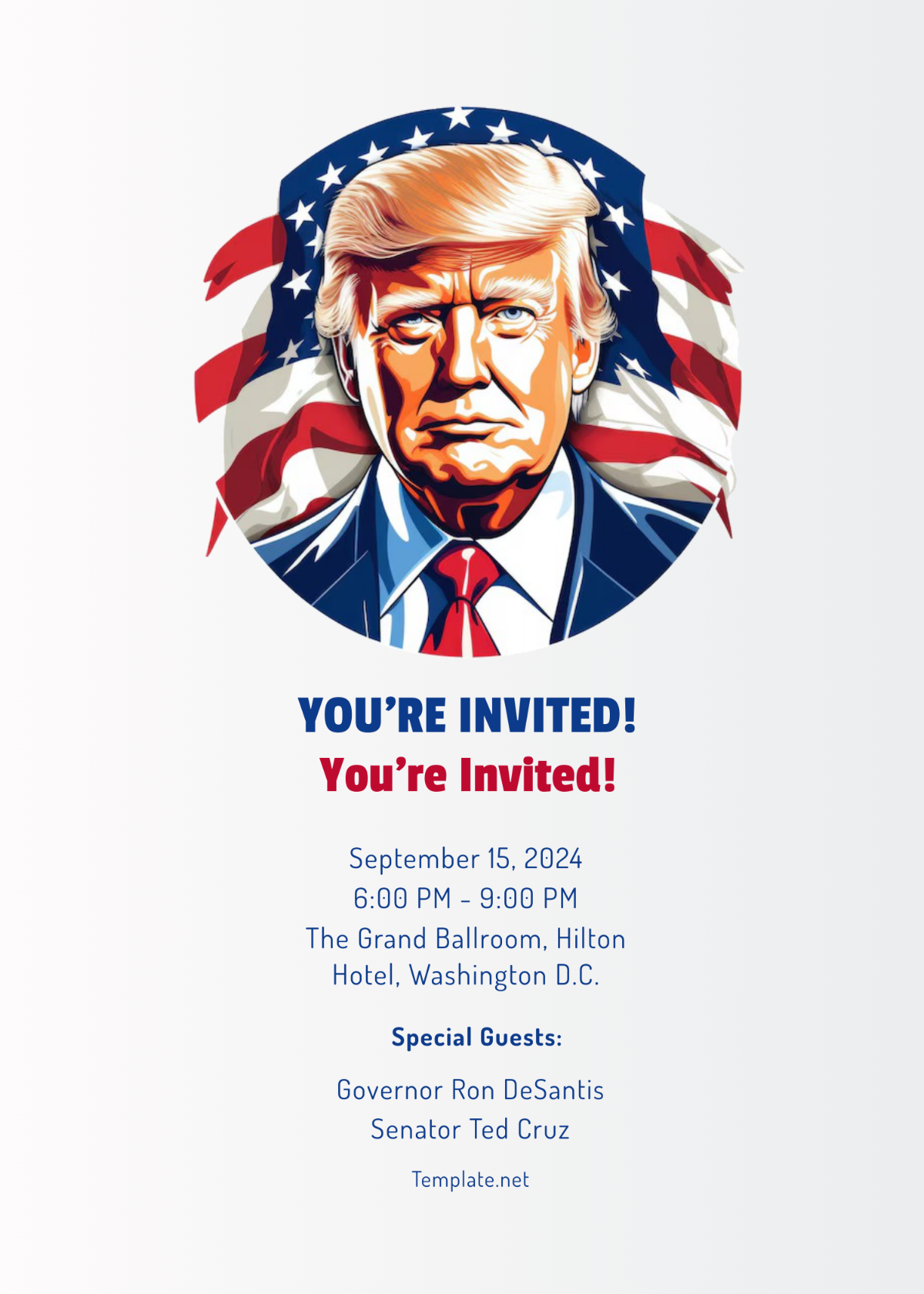 Trump Event Invitation Template - Edit Online & Download