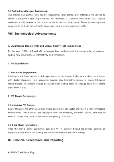 Free Movie Theater Procedure Guide Template to Edit Online