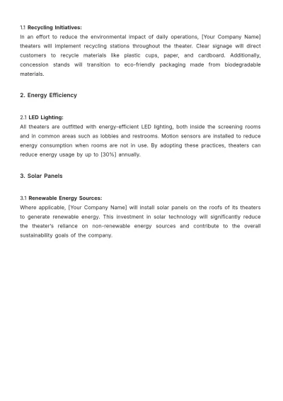 Free Movie Theater Procedure Guide Template to Edit Online