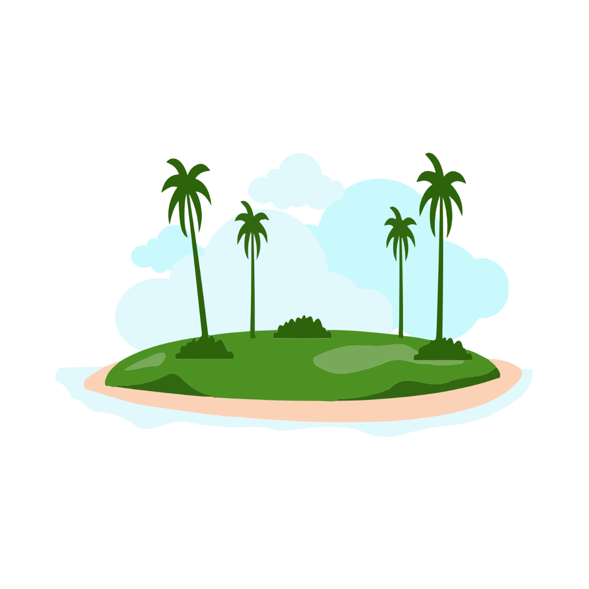 Tropical Island Clipart