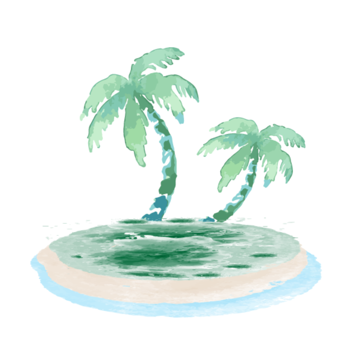 Watercolor Tropical Clipart