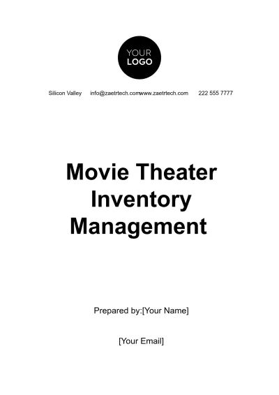 Free Movie Theater Inventory Management Template to Edit Online