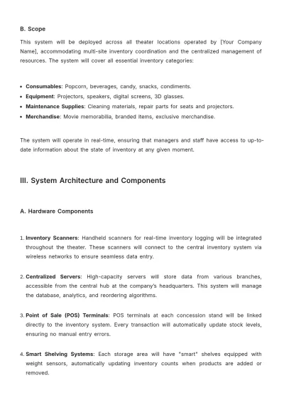 Free Movie Theater Inventory Management Template to Edit Online