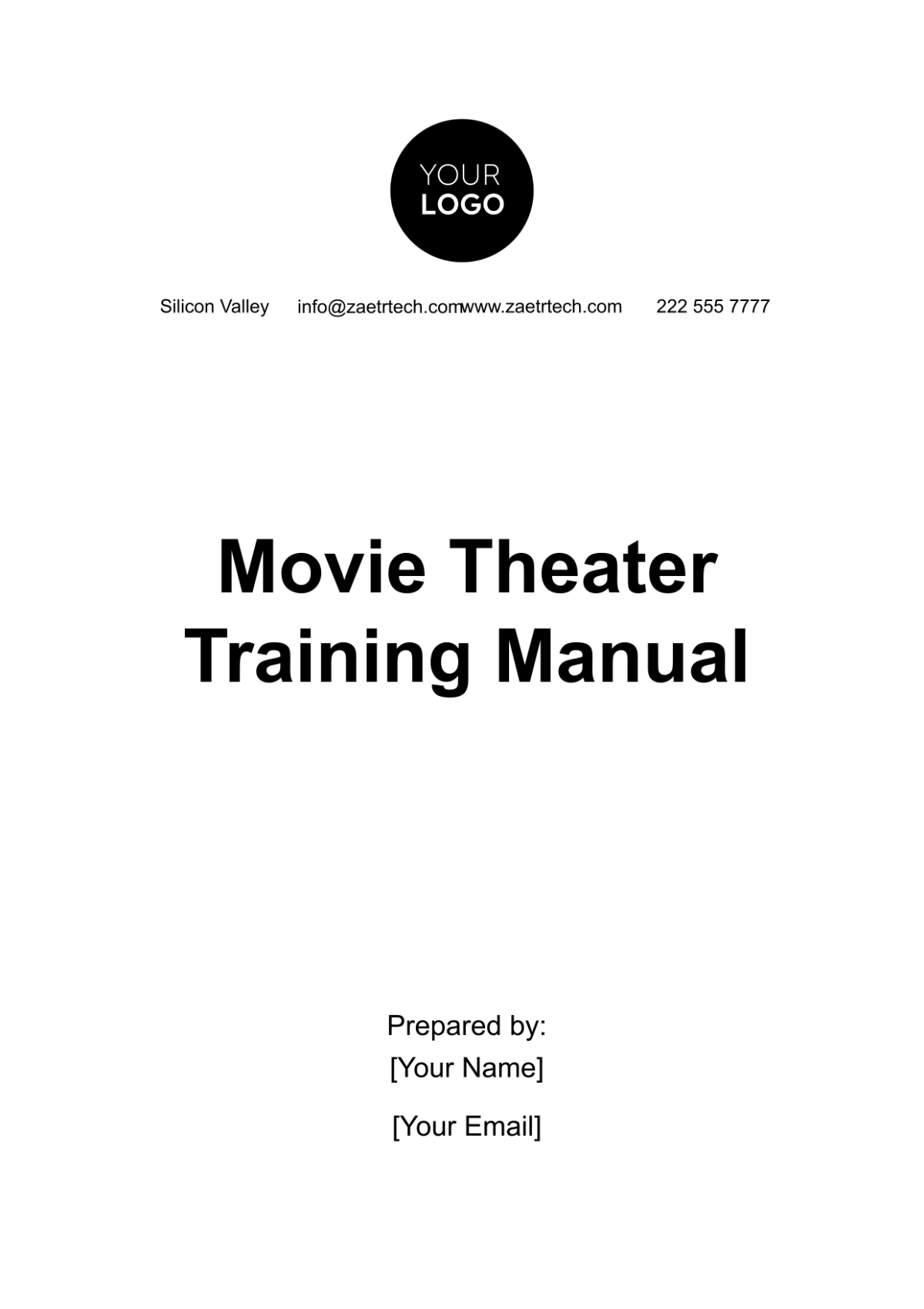 Movie Theater Training Manual Template - Edit Online & Download