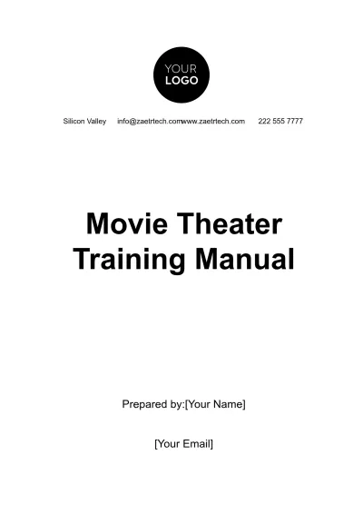 Free Movie Theater Training Manual Template to Edit Online
