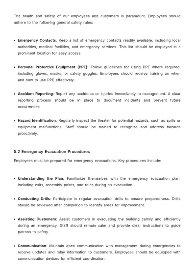 Free Movie Theater Training Manual Template to Edit Online