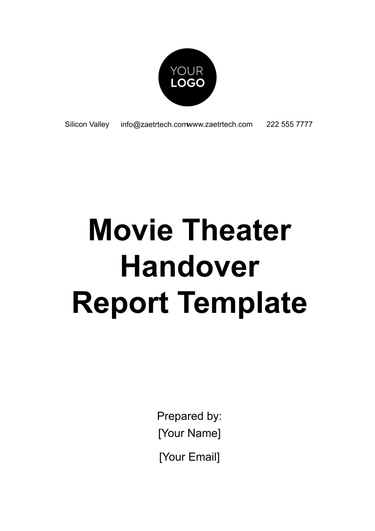 Movie Theater Handover Report Template - Edit Online & Download